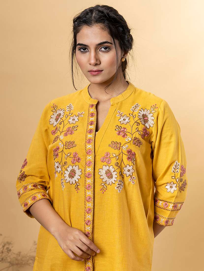 women three quarter sleeve regular fit ethnic co-ord set - 22058642 -  Standard Image - 5