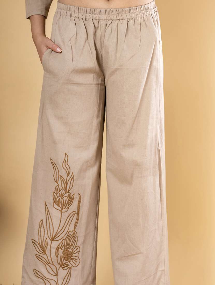 women three quarter sleeve regular fit ethnic co-ord set - 22058653 -  Standard Image - 5