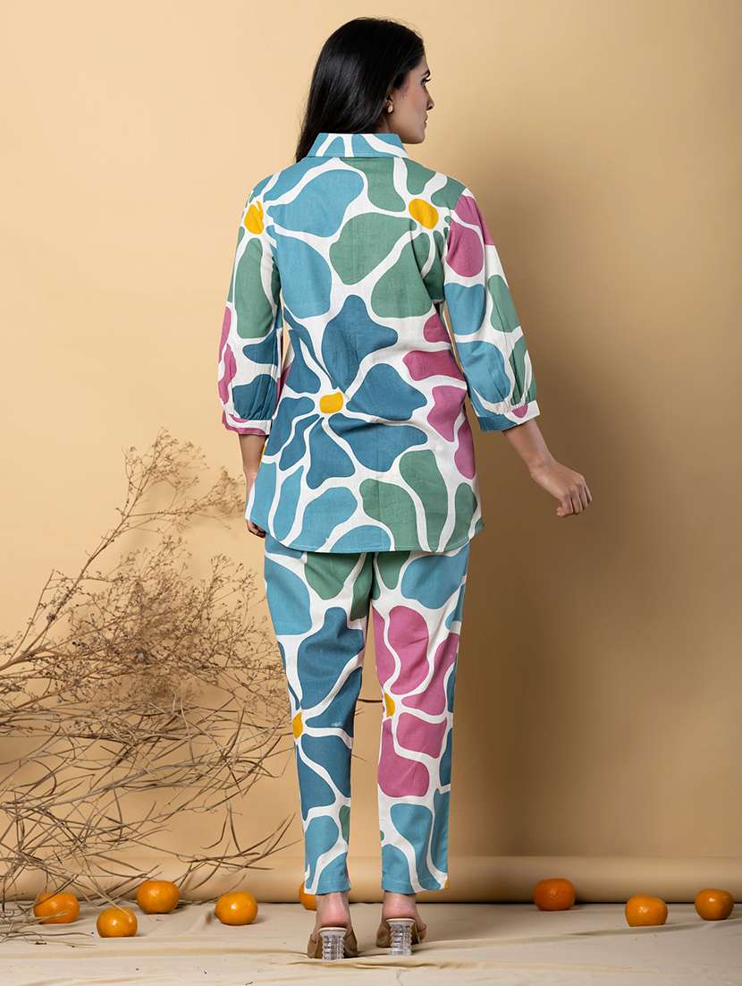 multi colored cotton blend coord set - 22058663 - Standard Image - 3