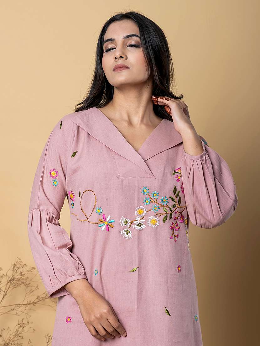 women three quarter sleeve regular fit ethnic co-ord set - 22058666 -  Standard Image - 5