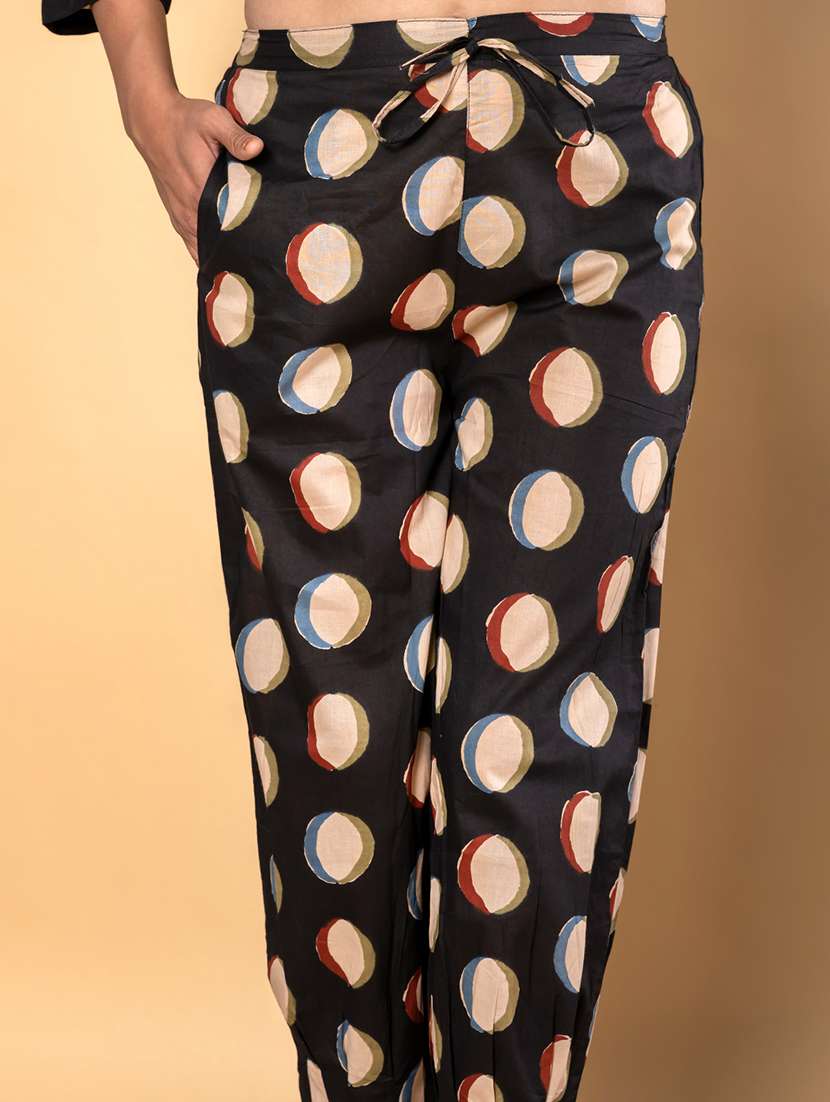 black cotton coord set - 22058672 -  Standard Image - 5