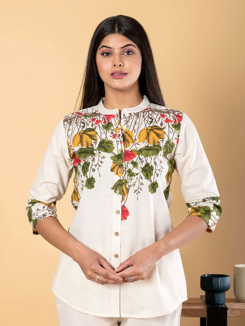 women three quarter sleeve regular fit ethnic co-ord set - 22058674 - Standard Image - 5
