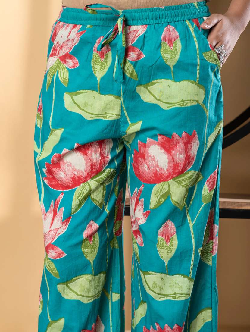 women three quarter sleeve regular fit ethnic co-ord set - 22058684 -  Standard Image - 5