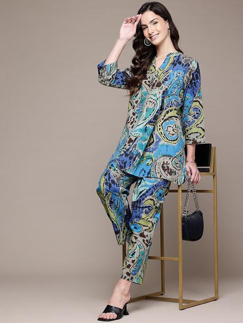 green cotton coord set - 22058694 - Standard Image - 0