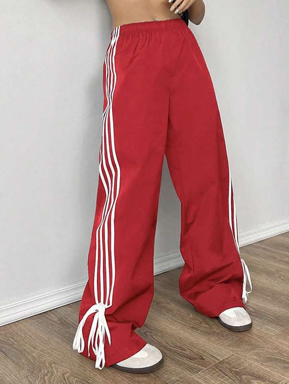 women tapered high rise wide leg trouser