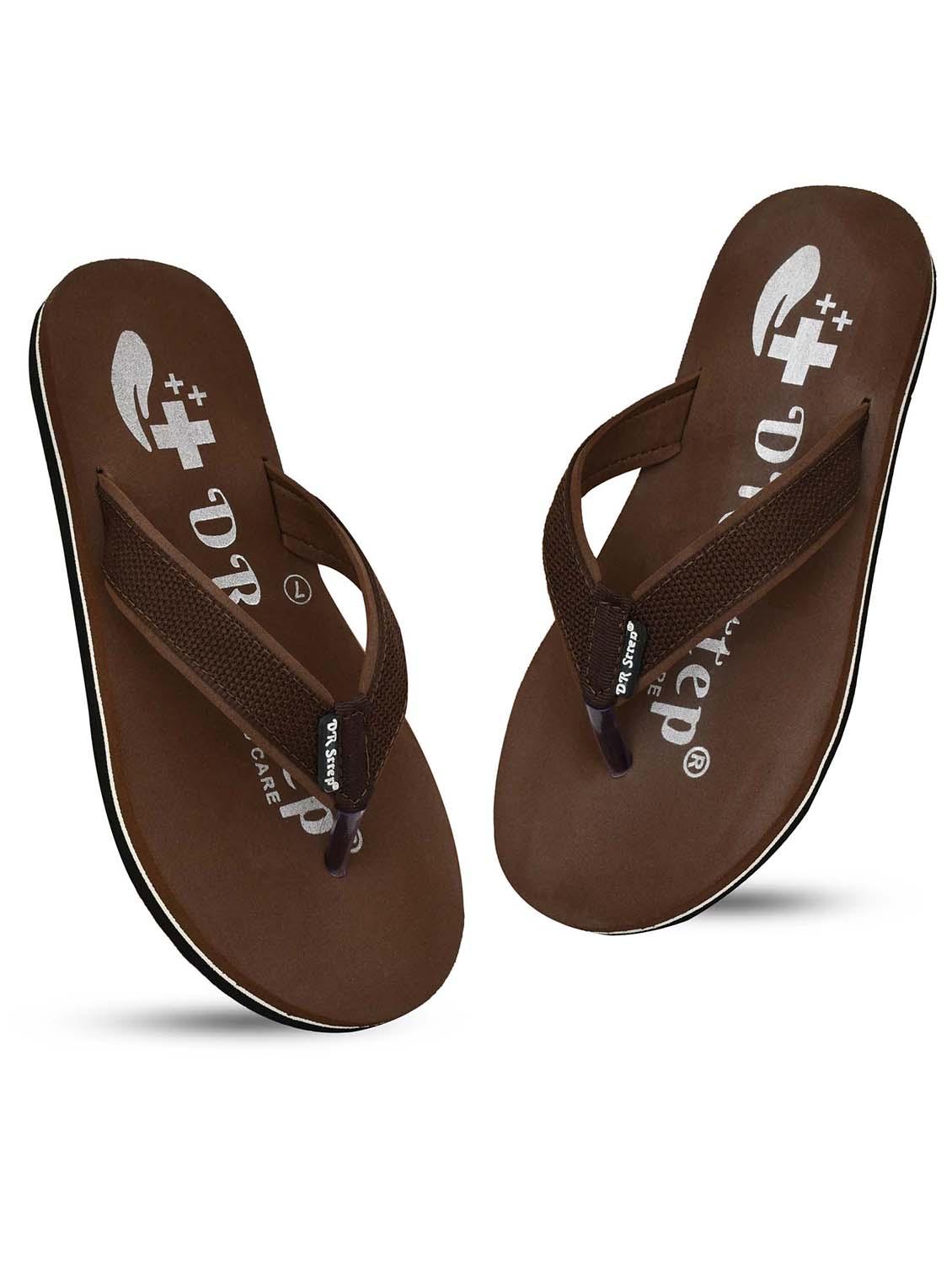 men brown toe separator flip flop - 22058719 - Standard Image - 3