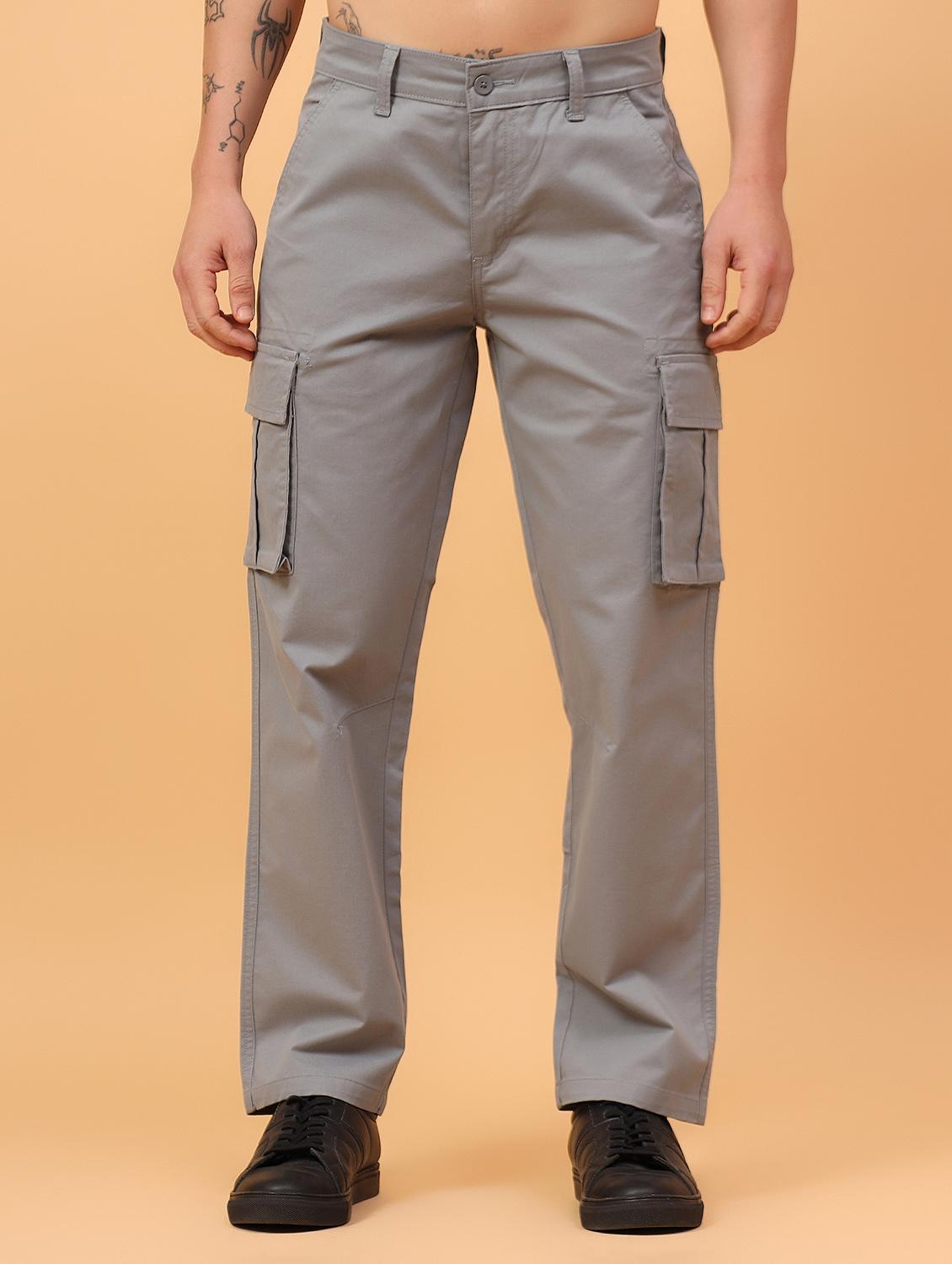 men solid mid rise regular fit cargo - 22058752 - Zoom Image - 0