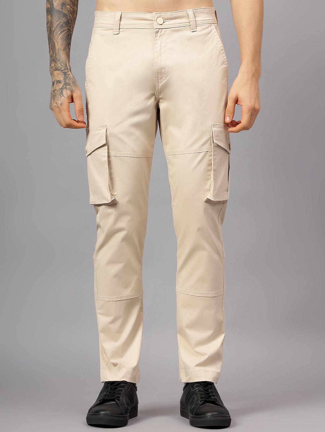 men solid mid rise regular fit cargo - 22058764 - Zoom Image - 0