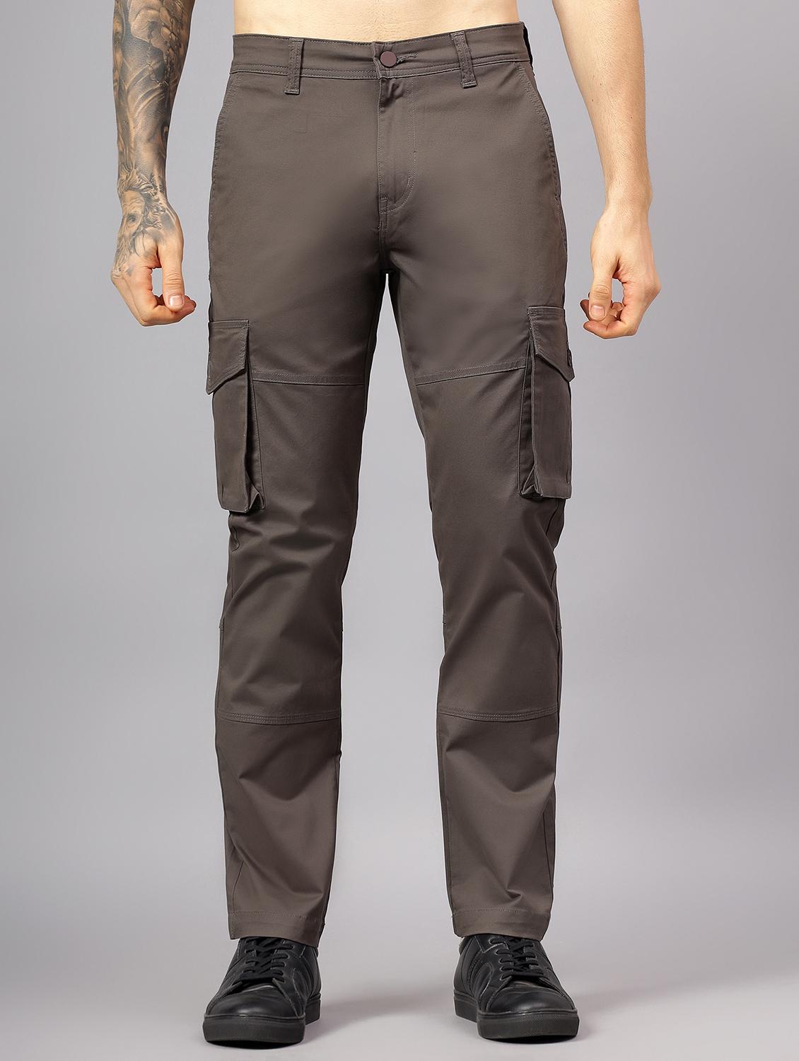 men solid mid rise regular fit cargo - 22058765 - Zoom Image - 0