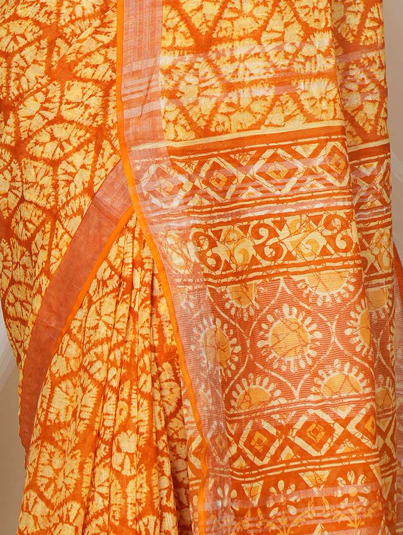 women printed casual wear saree with blouse - 22058772 -  Standard Image - 3