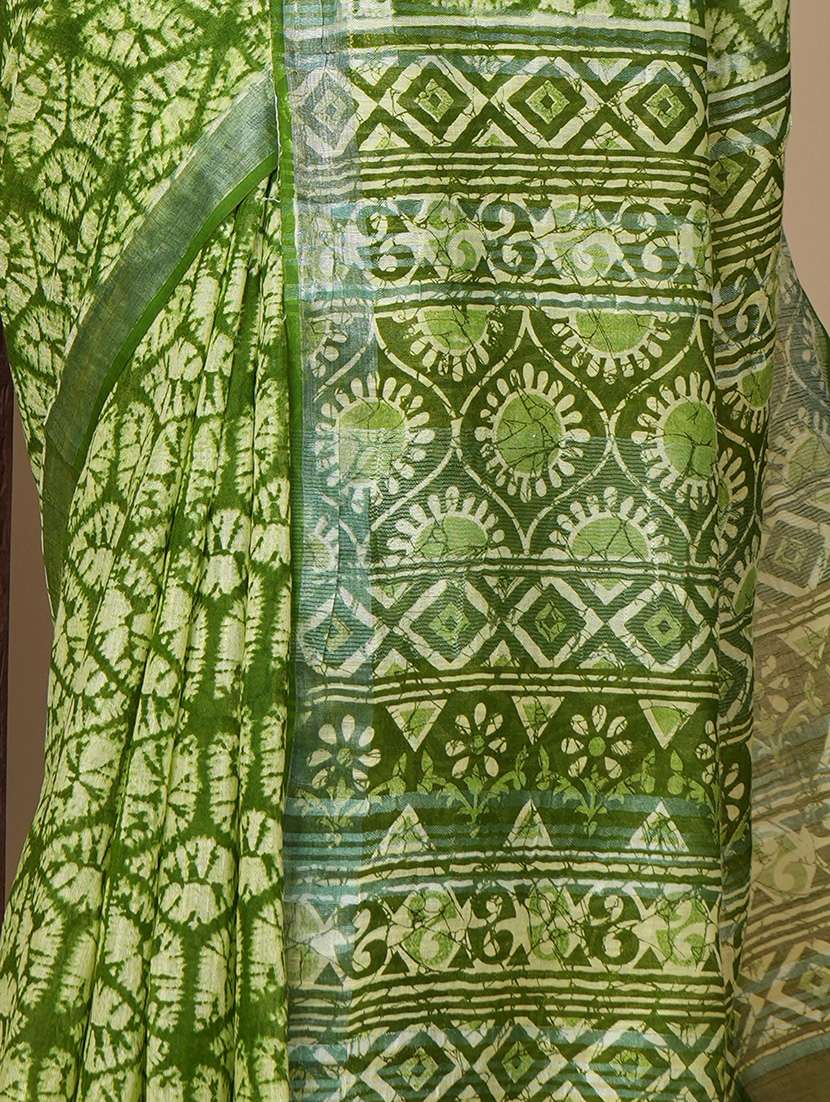 women printed casual wear saree with blouse - 22058774 -  Standard Image - 3