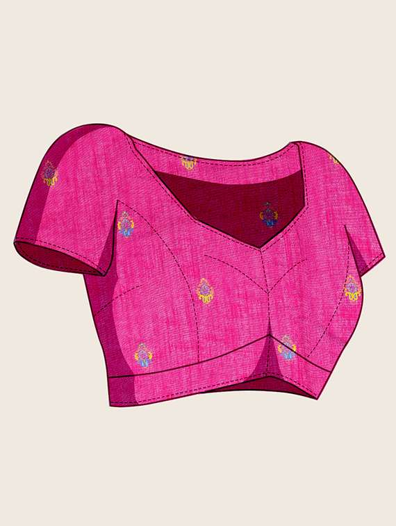 women printed casual wear saree with blouse - 22058786 - Standard Image - 5