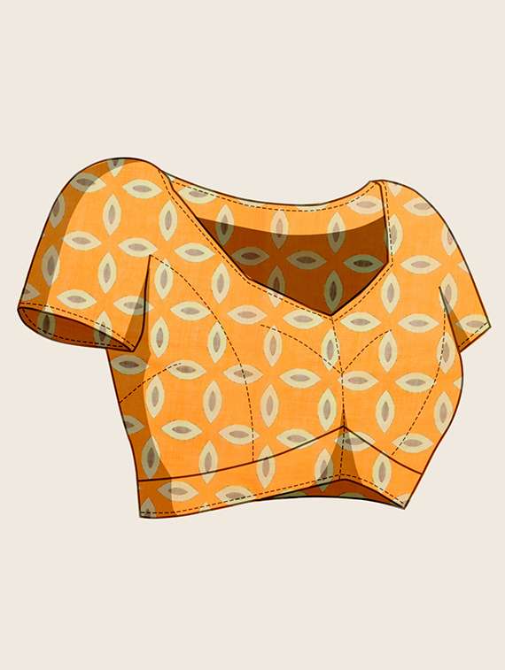 women printed casual wear saree with blouse - 22058789 -  Standard Image - 5