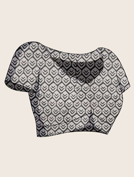 women printed casual wear saree with blouse - 22058792 -  Standard Image - 5