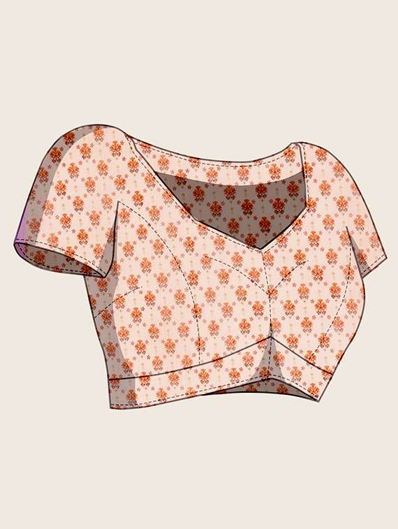 women printed casual wear saree with blouse - 22058795 -  Standard Image - 5