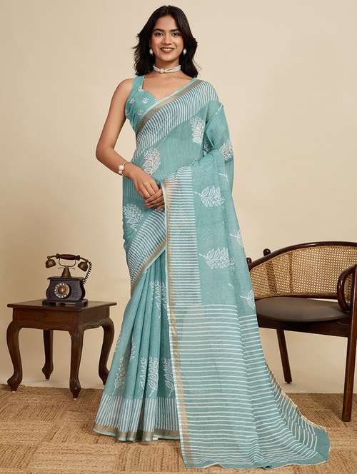 women printed casual wear saree with blouse - 22058798 -  Standard Image - 0