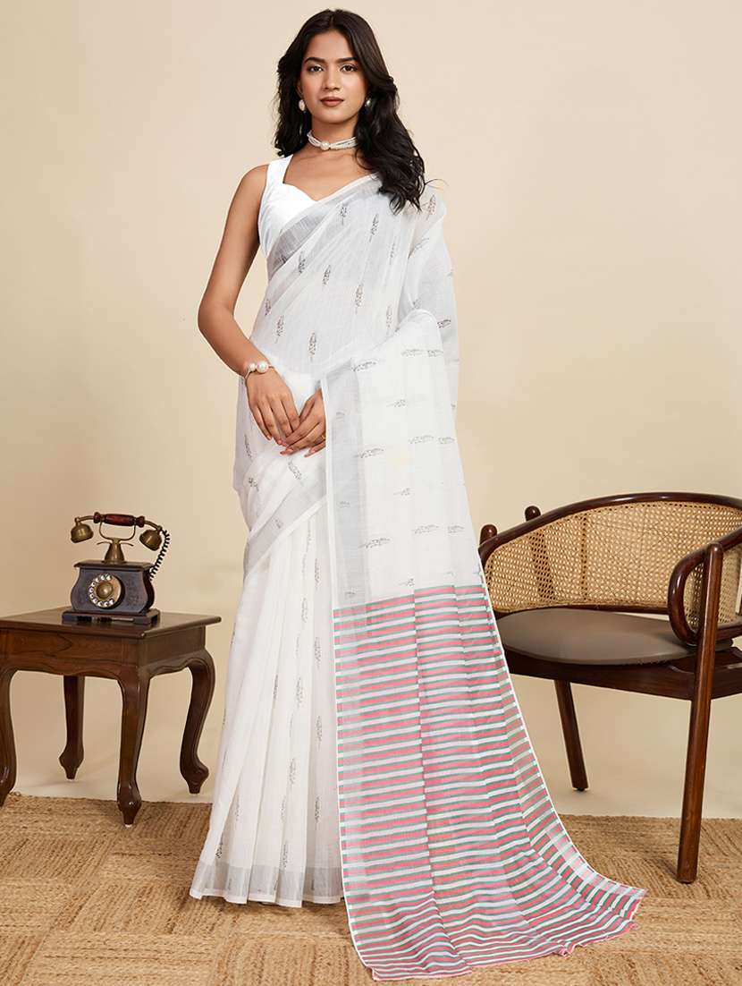women printed casual wear saree with blouse - 22058799 - Zoom Image - 0