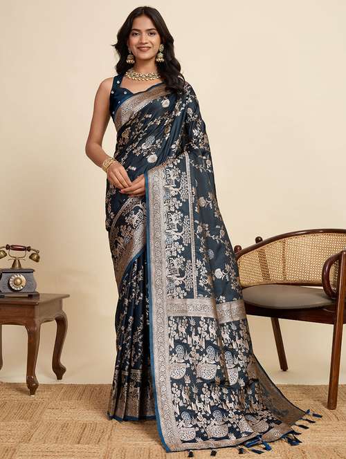 women self design banarasi saree with blouse - 22058805 -  Standard Image - 0
