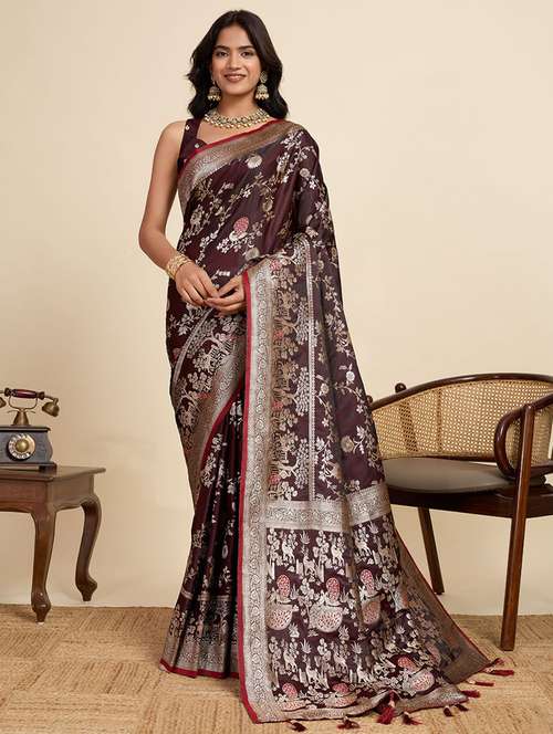 women self design banarasi saree with blouse - 22058806 -  Standard Image - 0