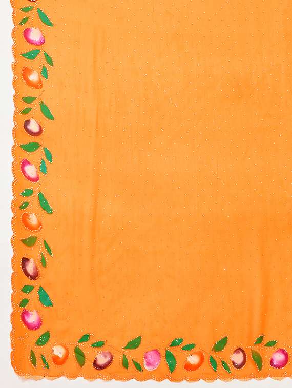 women solid with work embellished saree with blouse - 22058812 -  Standard Image - 5