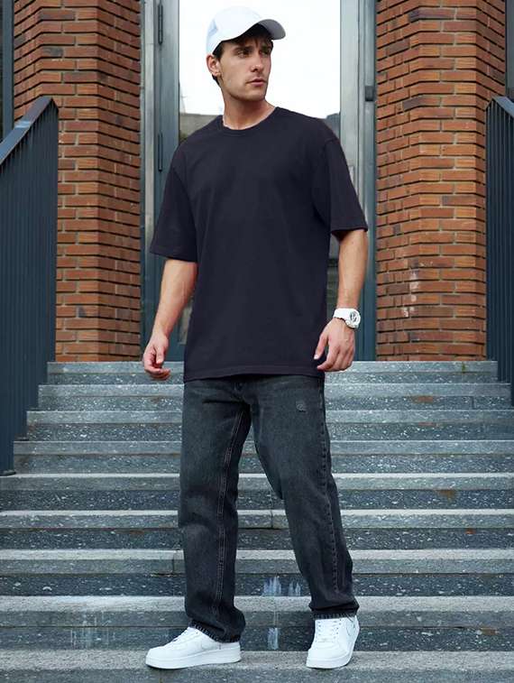 men solid short sleeve loose fit shirt - 22059298 -  Standard Image - 3