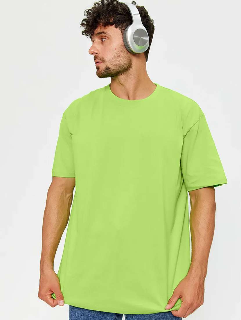 men solid short sleeve loose fit shirt - 22059299 -  Zoom Image - 0