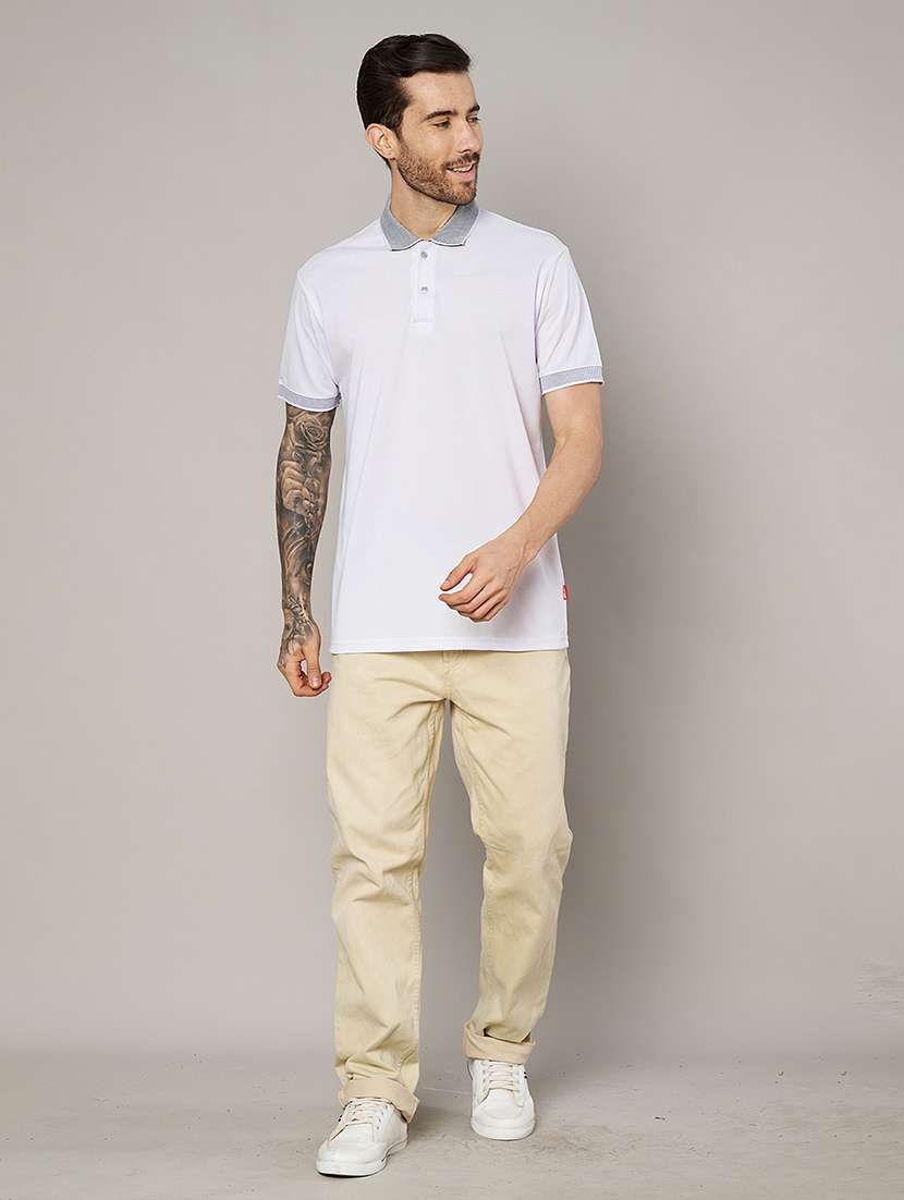 men solid short sleeve regular fit polo t-shirt - 22059325 -  Standard Image - 3