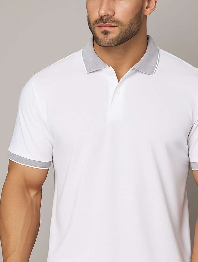 men solid short sleeve regular fit polo t-shirt - 22059326 -  Standard Image - 3