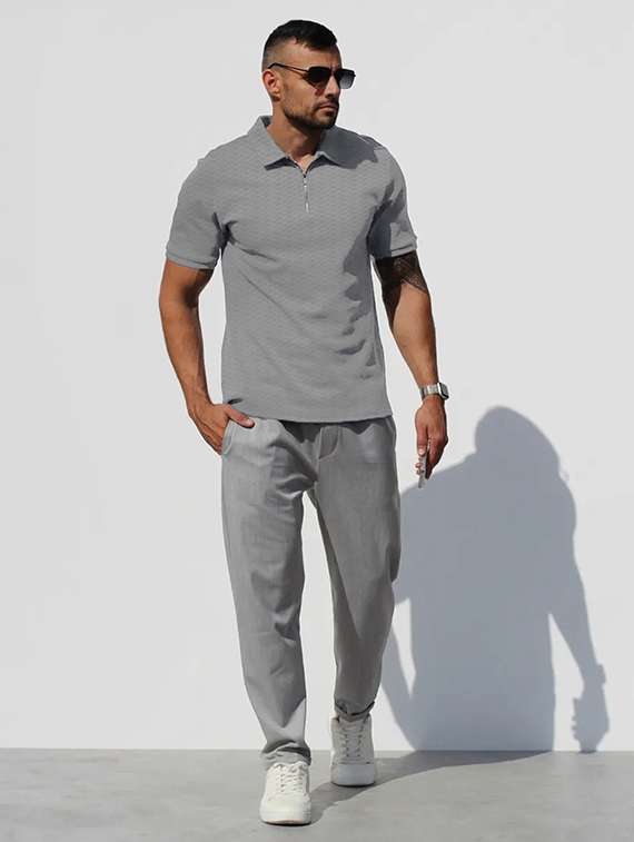 men solid short sleeve regular fit polo t-shirt - 22059344 - Standard Image - 3