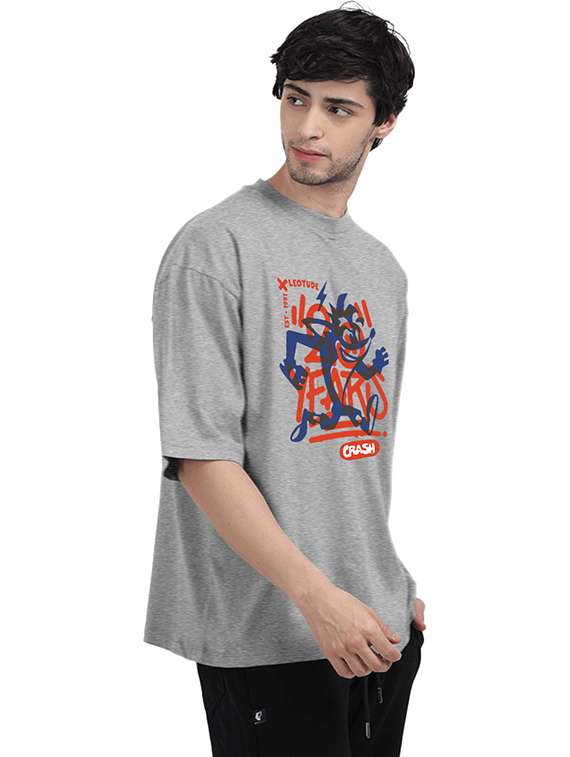 men printed short sleeve oversized fit shirt - 22059380 -  Zoom Image - 0