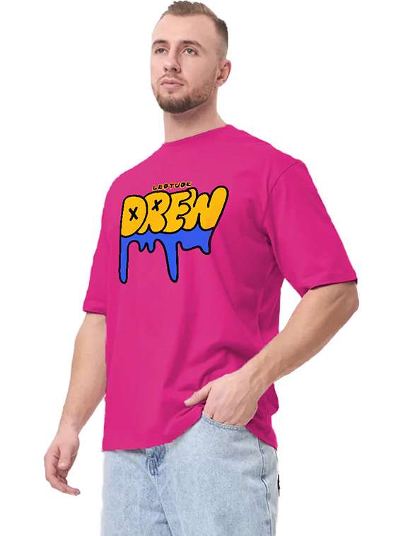 men printed short sleeve oversized t-shirt