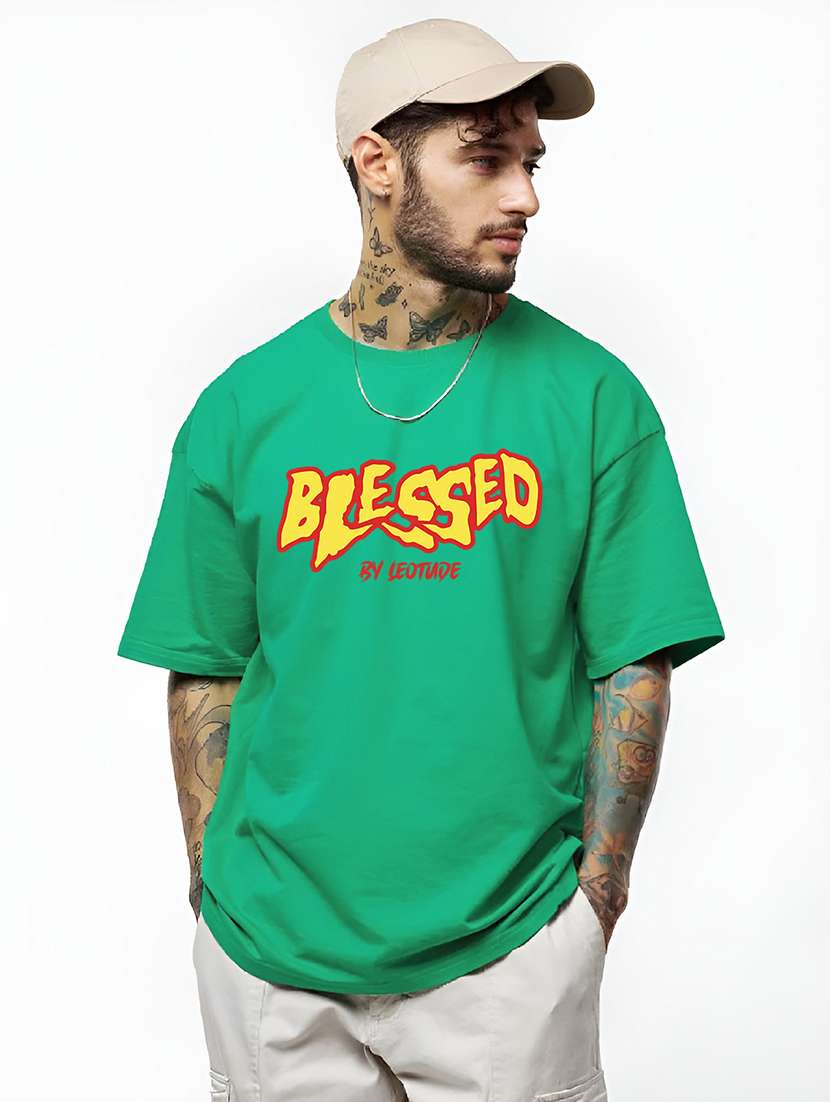 men printed short sleeve oversized fit shirt - 22059407 - Zoom Image - 0