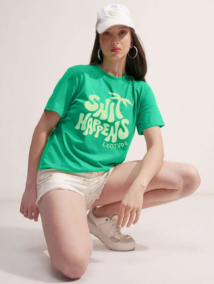 women printed short sleeve regular fit t-shirt - 22059484 -  Standard Image - 3