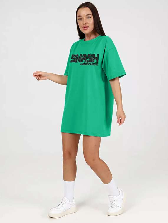 women printed shrort sleeve oversized t-shirt - 22059574 -  Standard Image - 3