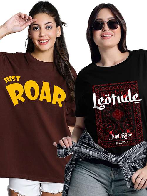 multi colored cotton blend oversized tshirt - 22059609 -  Standard Image - 0