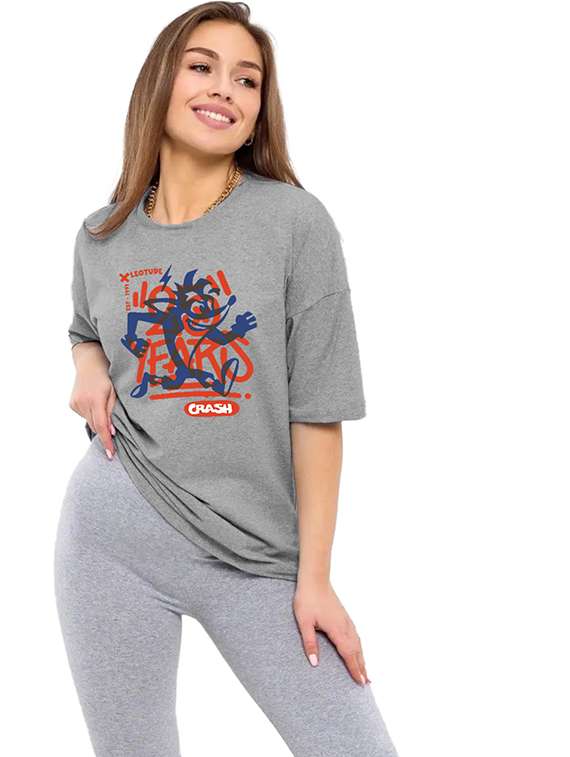 multi colored cotton blend oversized tshirt - 22059610 -  Standard Image - 5