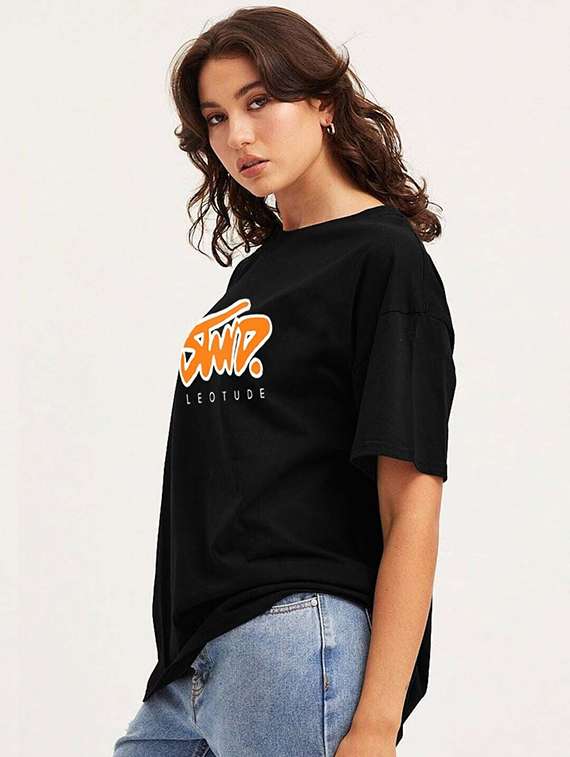 women pack of 2 printed short sleeve oversized t-shirt - 22059629 -  Standard Image - 3