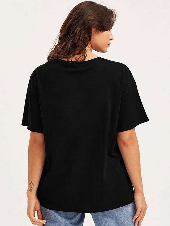 women pack of 2 printed short sleeve oversized t-shirt - 22059629 -  Standard Image - 5