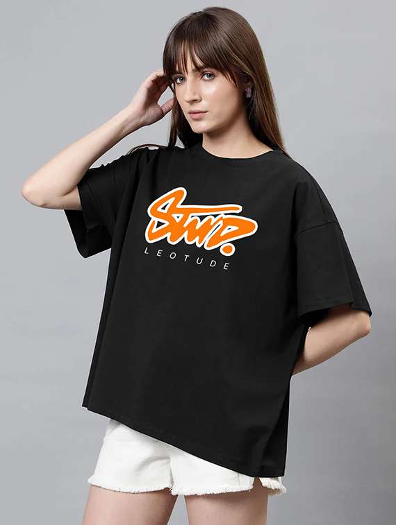 women pack of 2 printed short sleeve oversized t-shirt - 22059632 -  Standard Image - 5