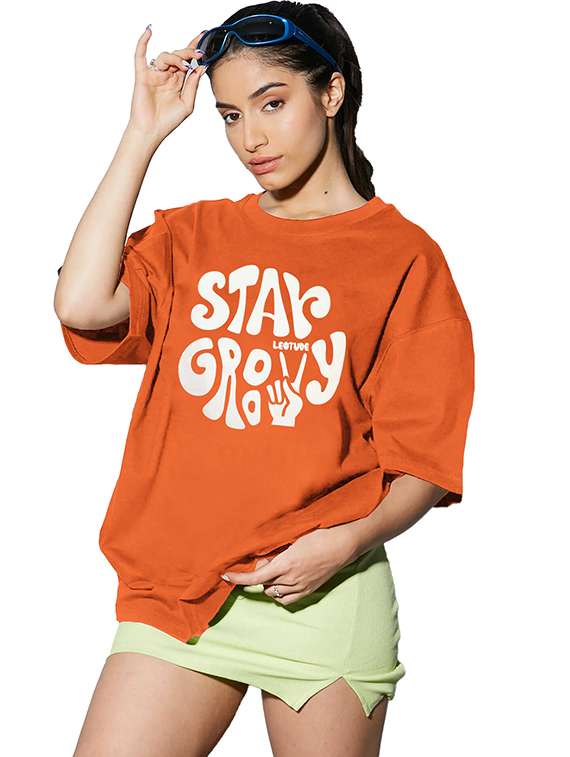 women pack of 2 printed short sleeve oversized t-shirt - 22059681 -  Standard Image - 3