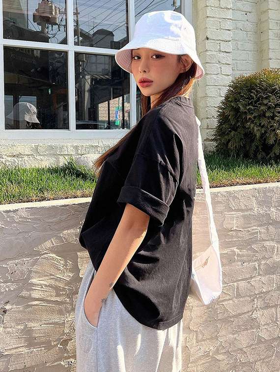 women pack of 2 printed short sleeve oversized t-shirt - 22059681 -  Standard Image - 5