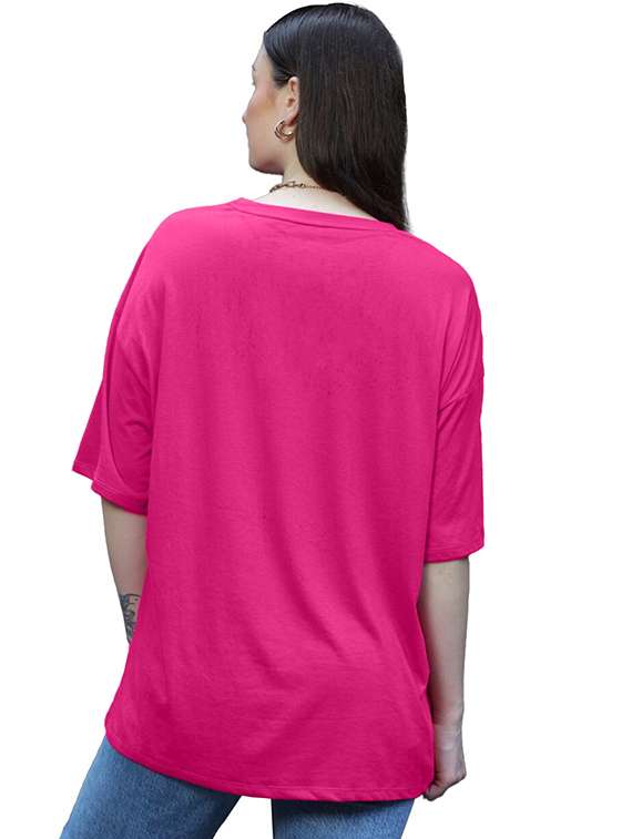 women pack of 2 printed short sleeve oversized t-shirt - 22059698 -  Standard Image - 3