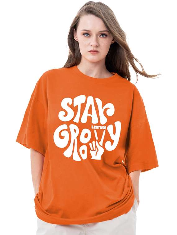 women pack of 2 printed short sleeve oversized t-shirt - 22059710 -  Standard Image - 3