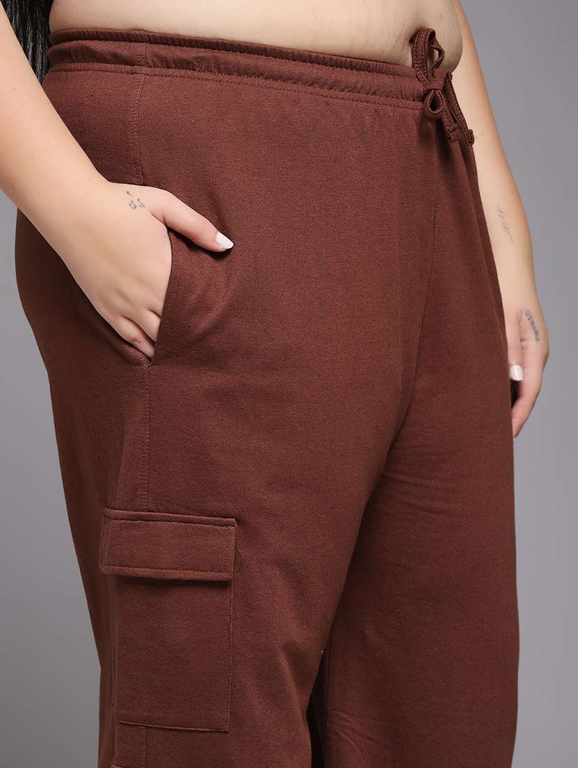 women plus size solid mid rise cargo - 22060136 -  Standard Image - 5