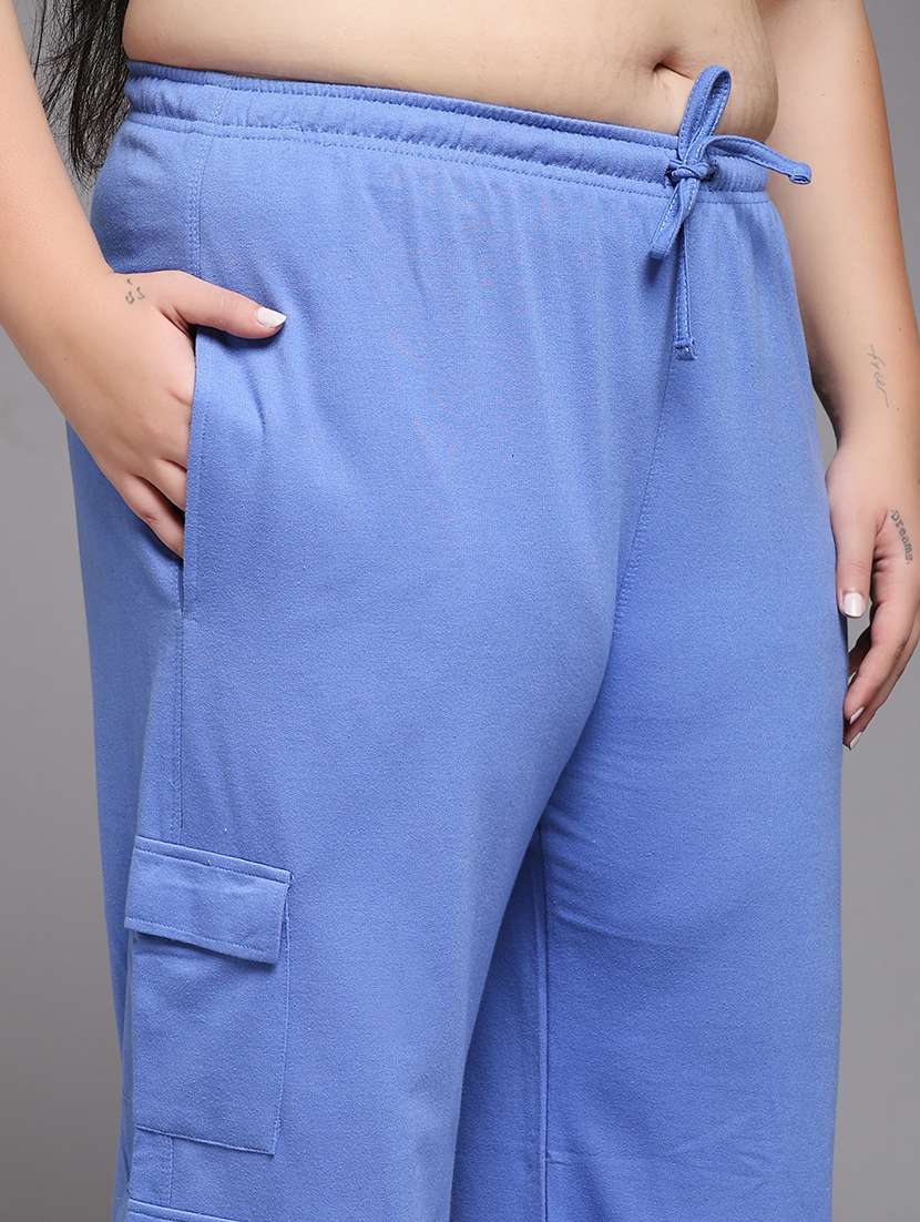 women plus size solid mid rise cargo - 22060137 -  Standard Image - 5