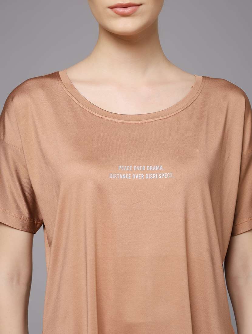 women printed round neck dri-fit sports t-shirt - 22060138 - Standard Image - 5