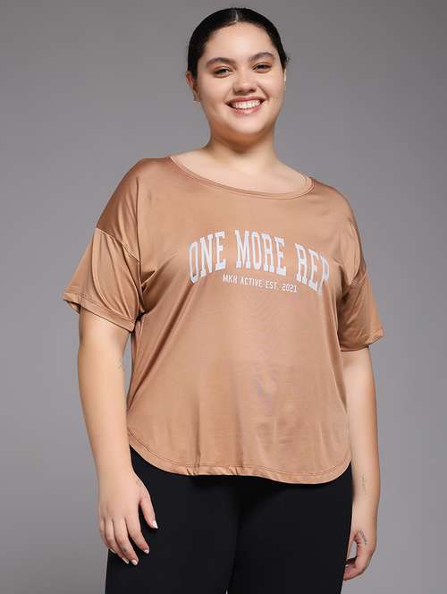women plus size printed dri-fit sports t-shirt - 22060145 - Standard Image - 0