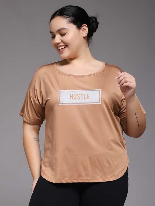 women plus size printed dri-fit sports t-shirt - 22060146 - Standard Image - 0