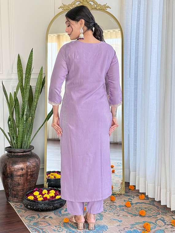 women three quarter sleeve kurta pant with dupatta set - 22060198 - Standard Image - 3