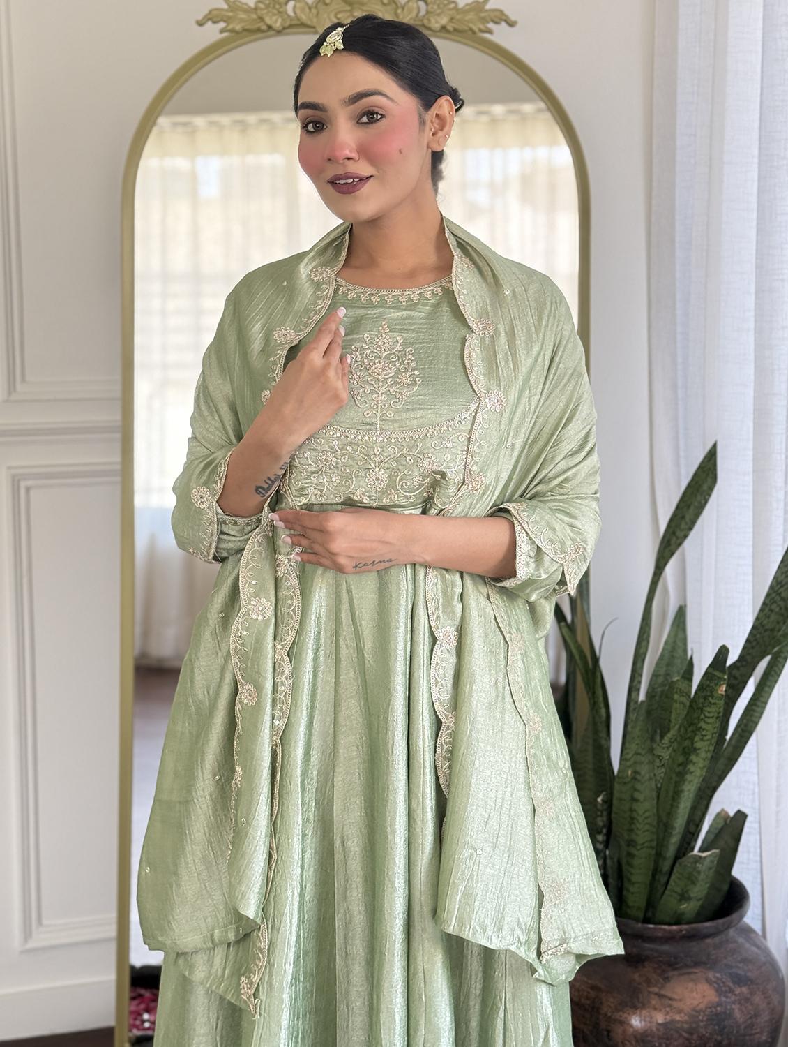 women embroidered long sleeve kurta pant with dupatta set - 22060232 - Standard Image - 3